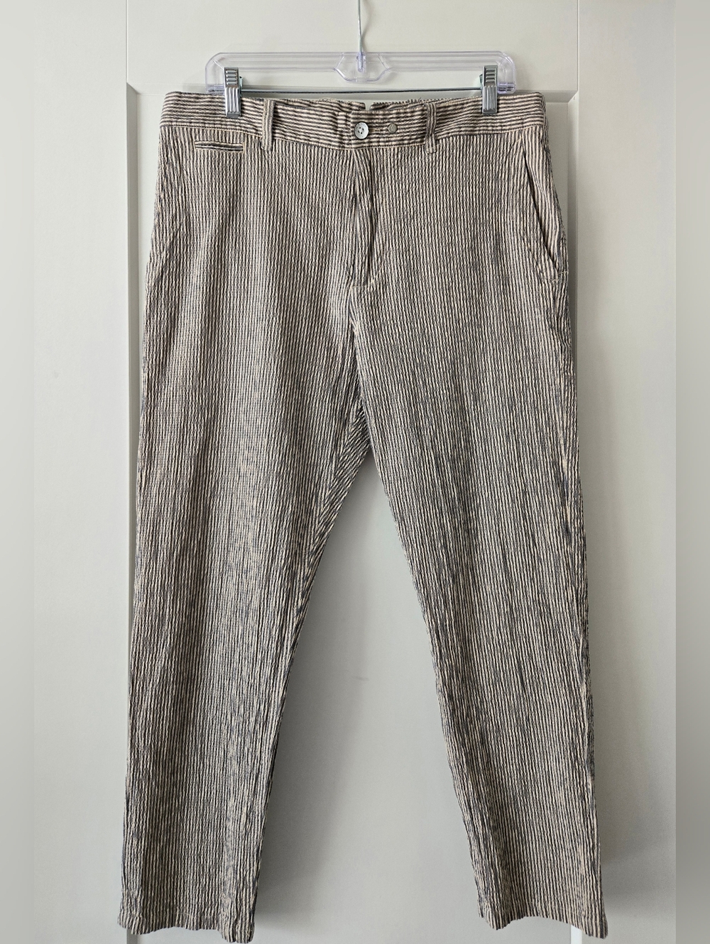 rag & bone Mens Beck Crop Seersucker Pants